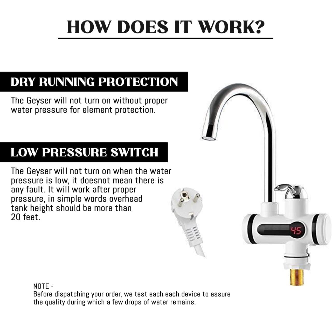 Hot Water Tap Instant Heating Electric Water Heater Faucet