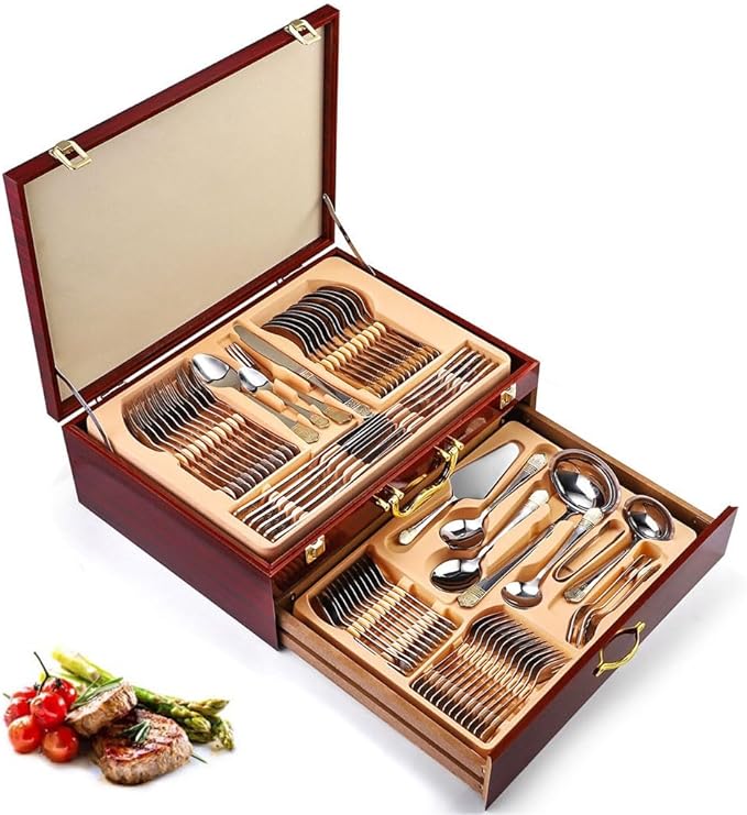 Hoffmayer Satin 72 Pieces Cutlery Set