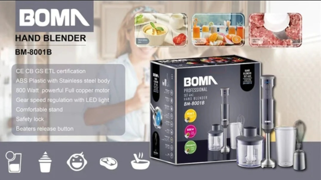 BOMA 4 in 1 Hand Blender 800 Watt