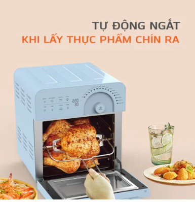 UNIE SKY BLUE oil-free fryer